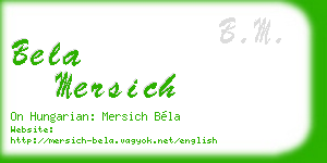 bela mersich business card